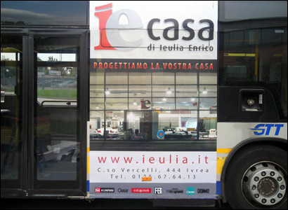 pubblicità autobus ivrea