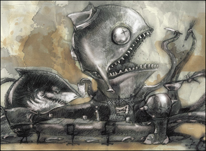 illustrazione piovra