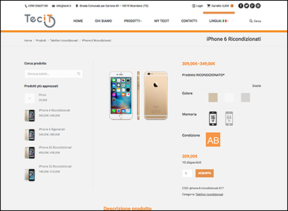 Progettazione e sviluppo e-commerce Tecit