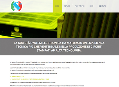 Realizzazione sito internet System Elettronica